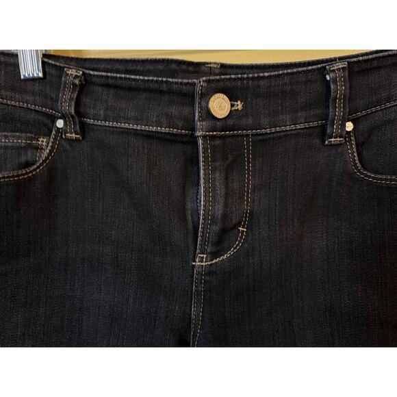 White House Black Market Blanc Women's Black Boot Leg Jeans Size 6R - Picture 5 of 9